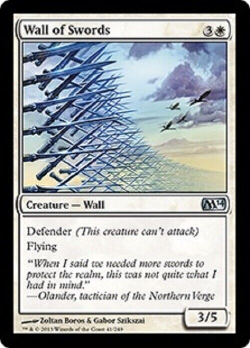 MTG MTG 3x Wall of Swords M14 Magic 2014 Core Set Card Magic The Gathe Omniphustoys MTG MTG 3x Wall of Swords M14 Magic 2014 Core Set Card Magic The Gathe Omniphustoys