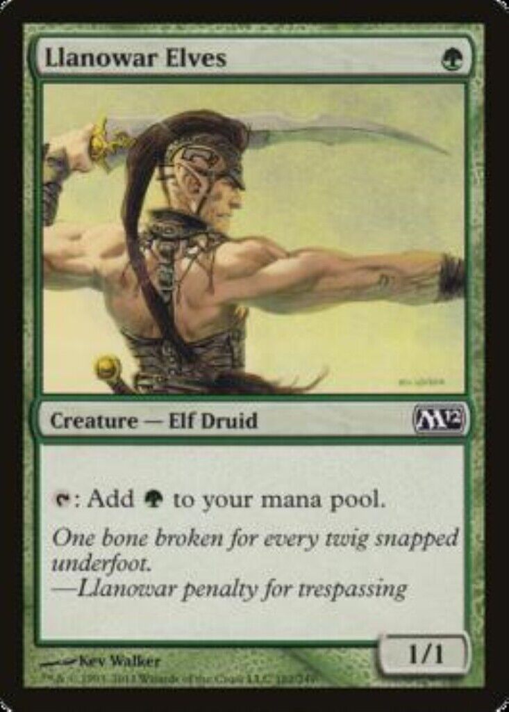 MTG MTG 1x Llanowar Elves Magic 2012 card Magic The Gathering Uncommun