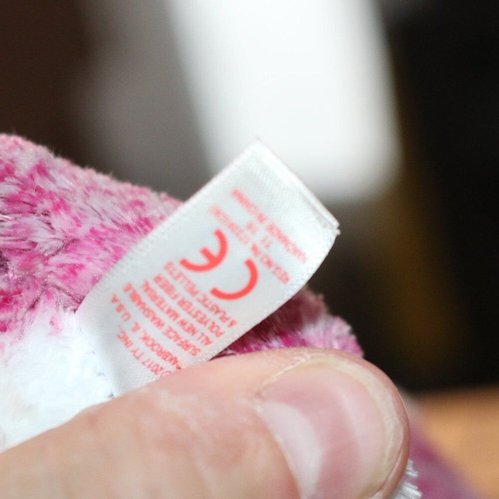 Ty Tysilk Beanie Boos Leeann Lemur Big Eyes 6.5" Tall Pink 2017