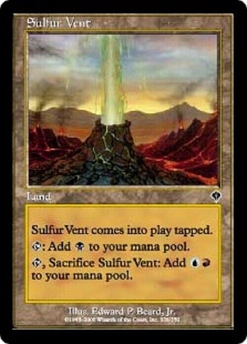 MTG MTG 1x Sulfur Vent Invasion LAND COMMANDER card Magic The Gathering