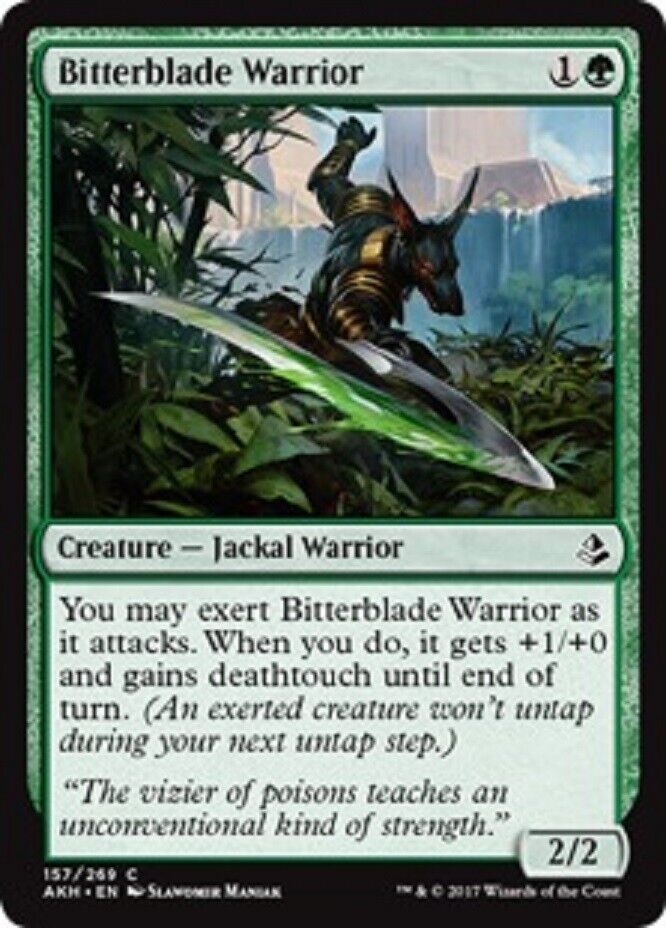 MTG MTG 4x Bitterblade Warrior Amonkhet cards Magic The Gathering