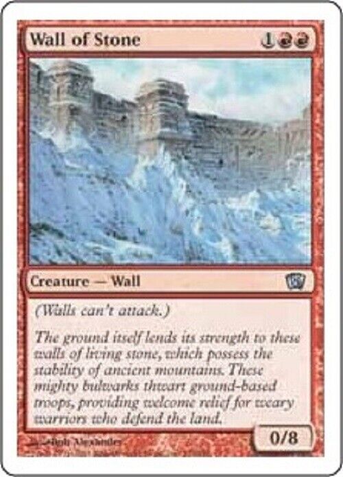MTG MTG 2x Wall of Stone 8ED Eighth Edition Card Magic The Gathering