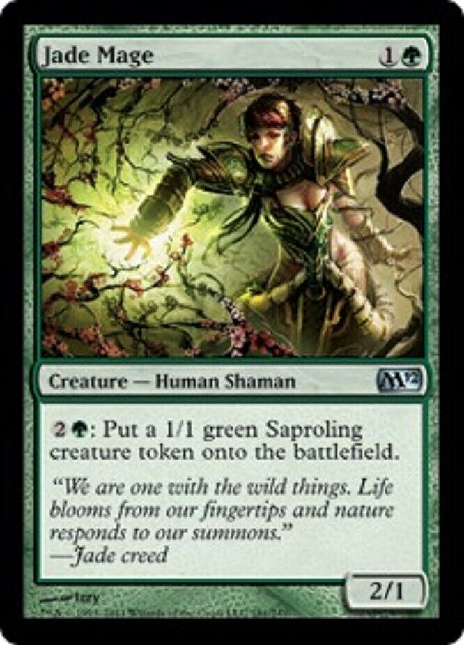 MTG MTG 1x Jade Mage M12 Magic 2012 Card Magic The Gathering NM