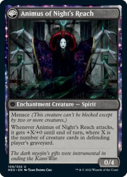 MTG 1x The Long Reach of Night Kamigawa: Neon Dynasty card MTG Magic the Gathering