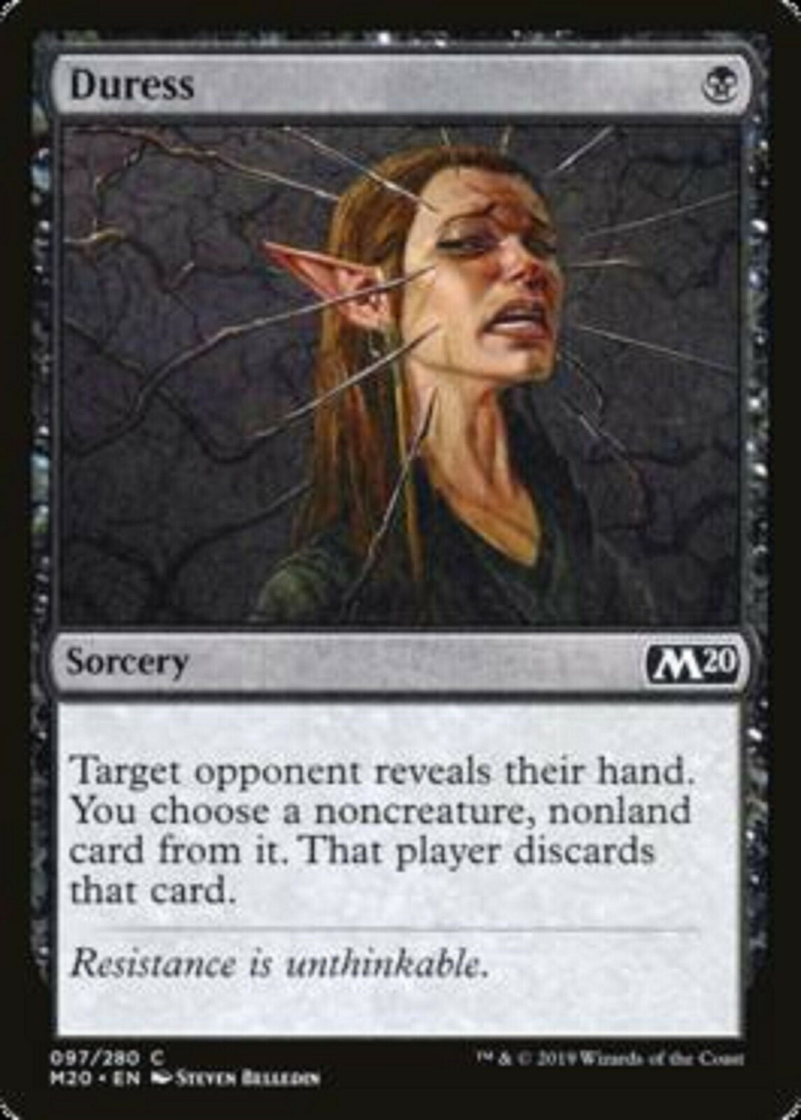 MTG MTG 4x Duress Core Set 2020 cards Magic The Gathering – Omniphustoys