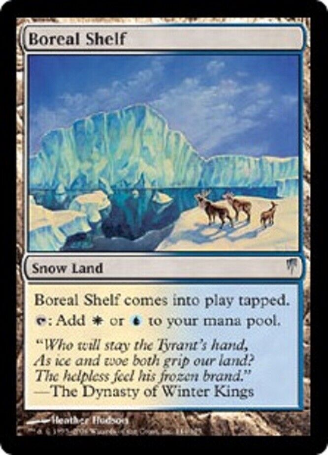 MTG 1x Boreal Shelf Coldsnap Snow land Magic the Gathering MTG Card – Omniphustoys