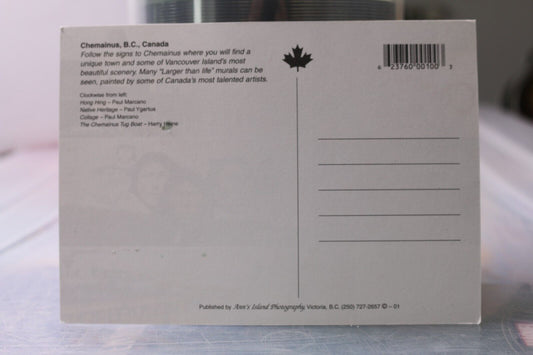 Post Card Little Town That Did Chemainus World Famous Murals Next Right Vintage