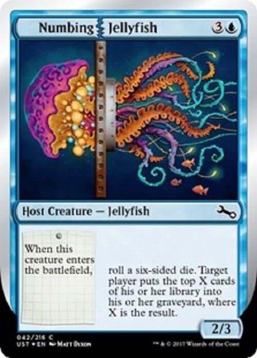 MTG 4x mtg Numbing Jellyfish Unstable cards Magic the Gathering nM