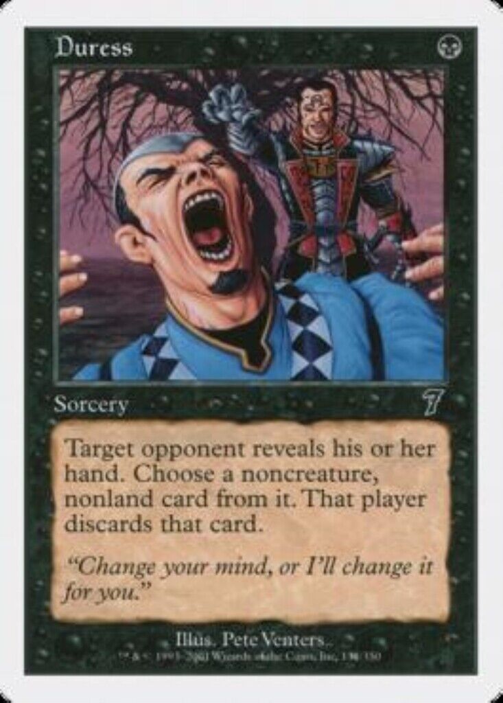 MTG MTG 1x Duress Seventh Edition Card Magic The Gathering