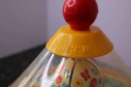 Vintage Chicco Spining Top Made In Italy Plastic Variant Flowers Eggsinsid Works