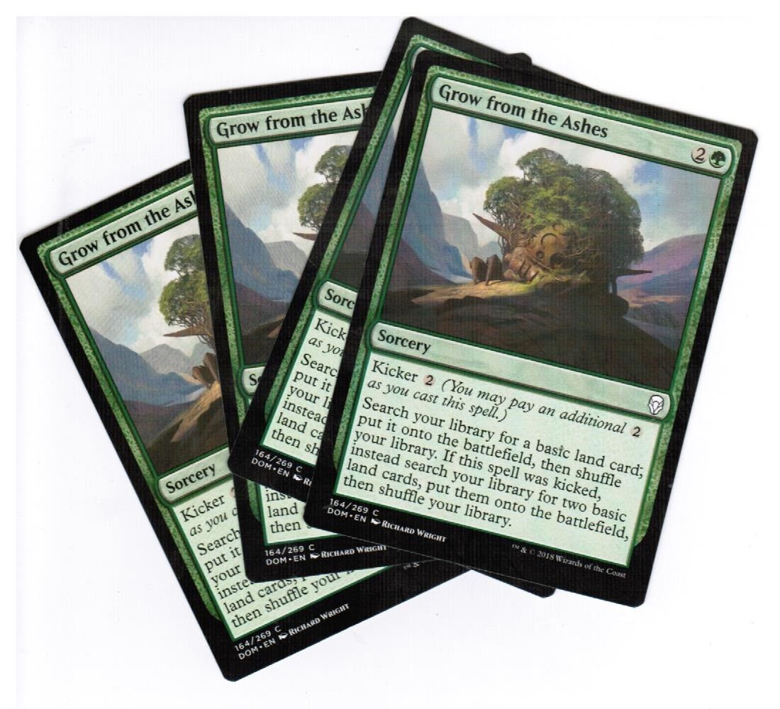 MTG 4x Grow from the Ashes MtG Dominaria Unplayed Near Mint cards NM Omniphustoys MTG 4x Grow from the Ashes MtG Dominaria Unplayed Near Mint cards NM Omniphustoys