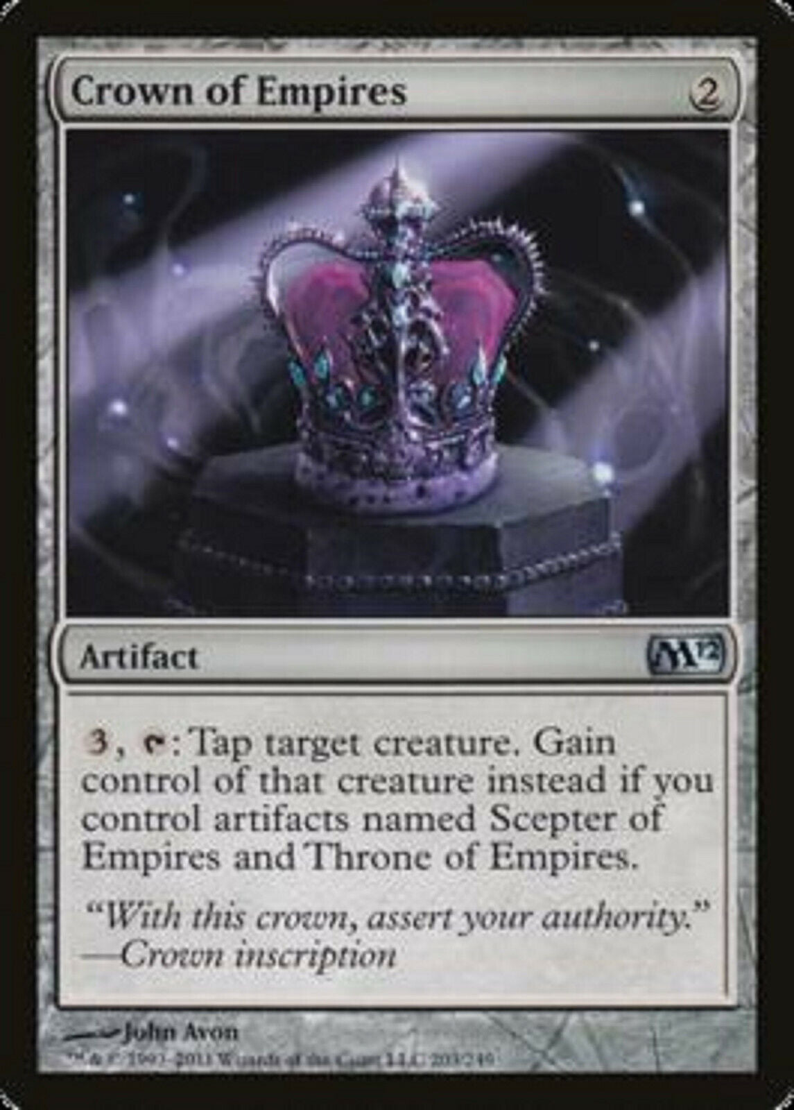 MTG 1x Crown of Empires Magic 2012 NM card Gathering