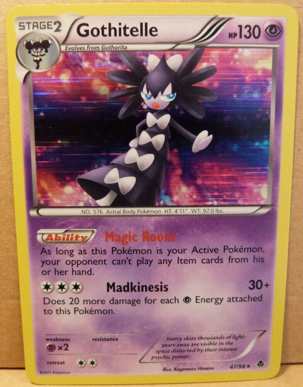 Pokemon Holo Card : Gothitelle 47/98 (Emerging Powers) Omniphustoys Pokemon Holo Card : Gothitelle 47/98 (Emerging Powers) Omniphustoys