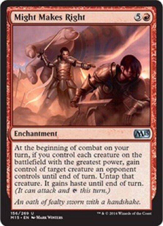 MTG MTG 1x Might Makes Right Magic 2015 Core Set Magic the Gathering