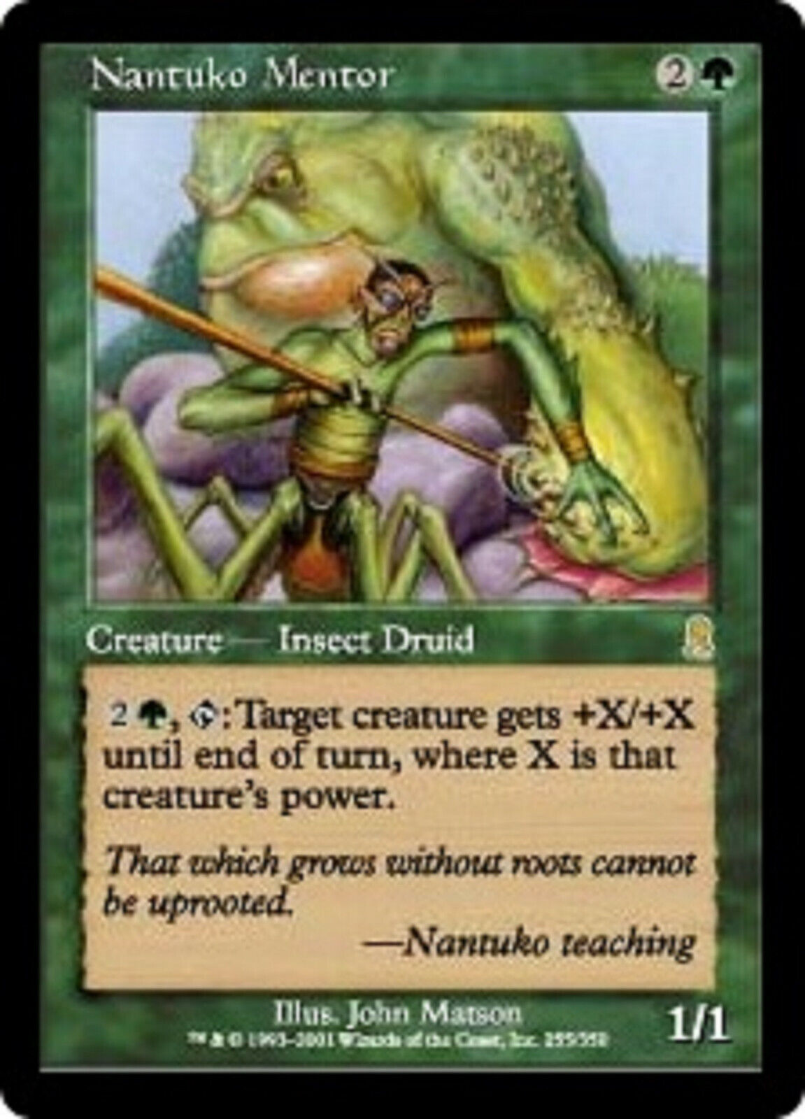 MTG 1x Nantuko Mentor Odyssey card MTG Magic the Gathering