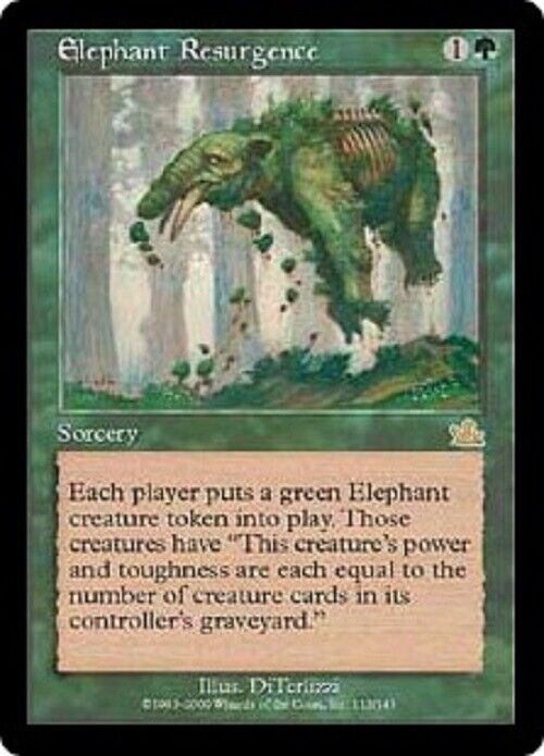 MTG Elephant Resurgence Prophecy MTG Magic the Gathering card