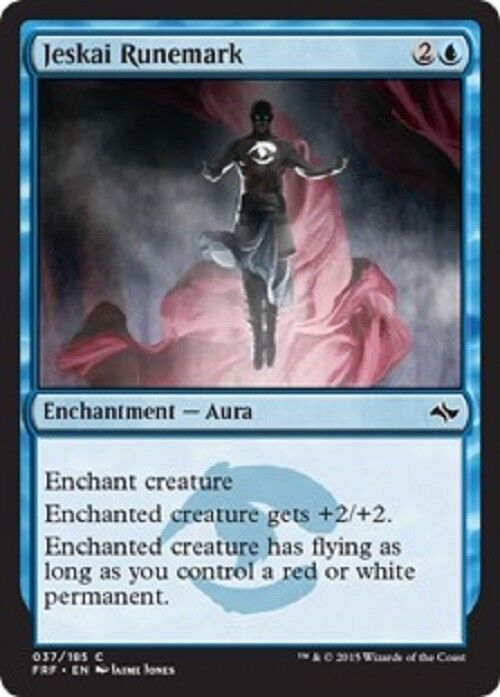 mtg jeskai cards MTG 4x Jeskai Runemark Fate Reforged MTG Magic the gathering Blue Card – Omniphustoys