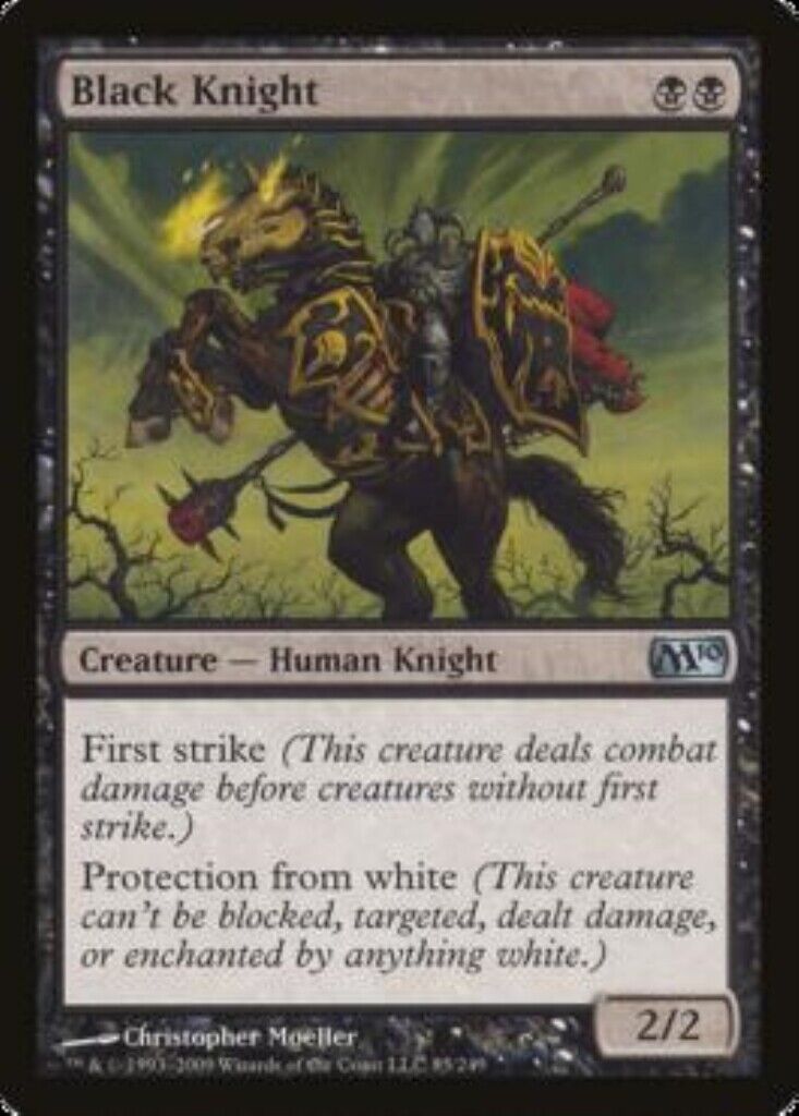 MTG MTG 1x Black Knight Magic 2010 Card Magic The Gathering
