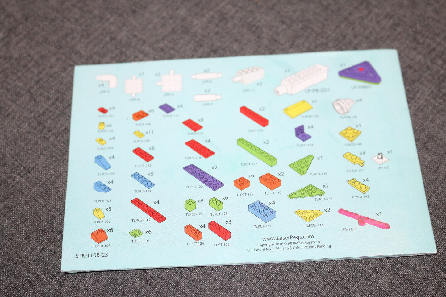 Laser Pegs Stk-Iiob Instruction Booklet Manual Building Toys