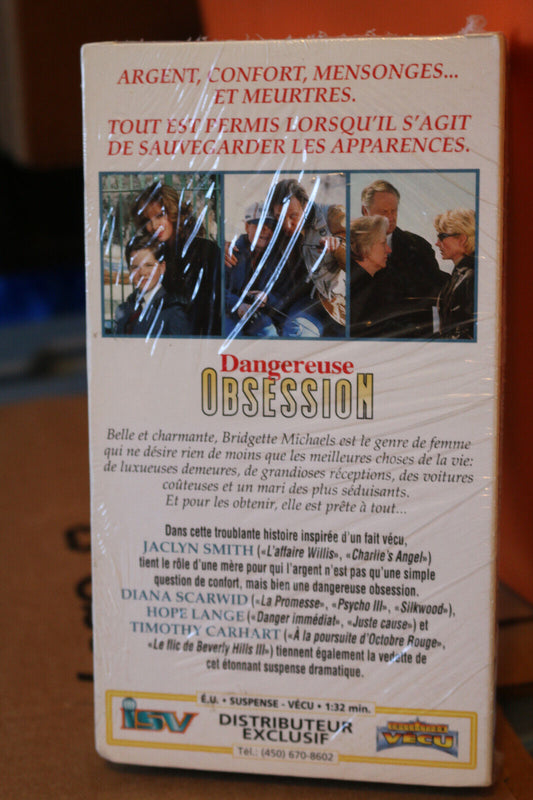 Jaclyn Smith Collection Vécu Dangeureuse Obsession Sealed Fact Lived Vhs Vintag