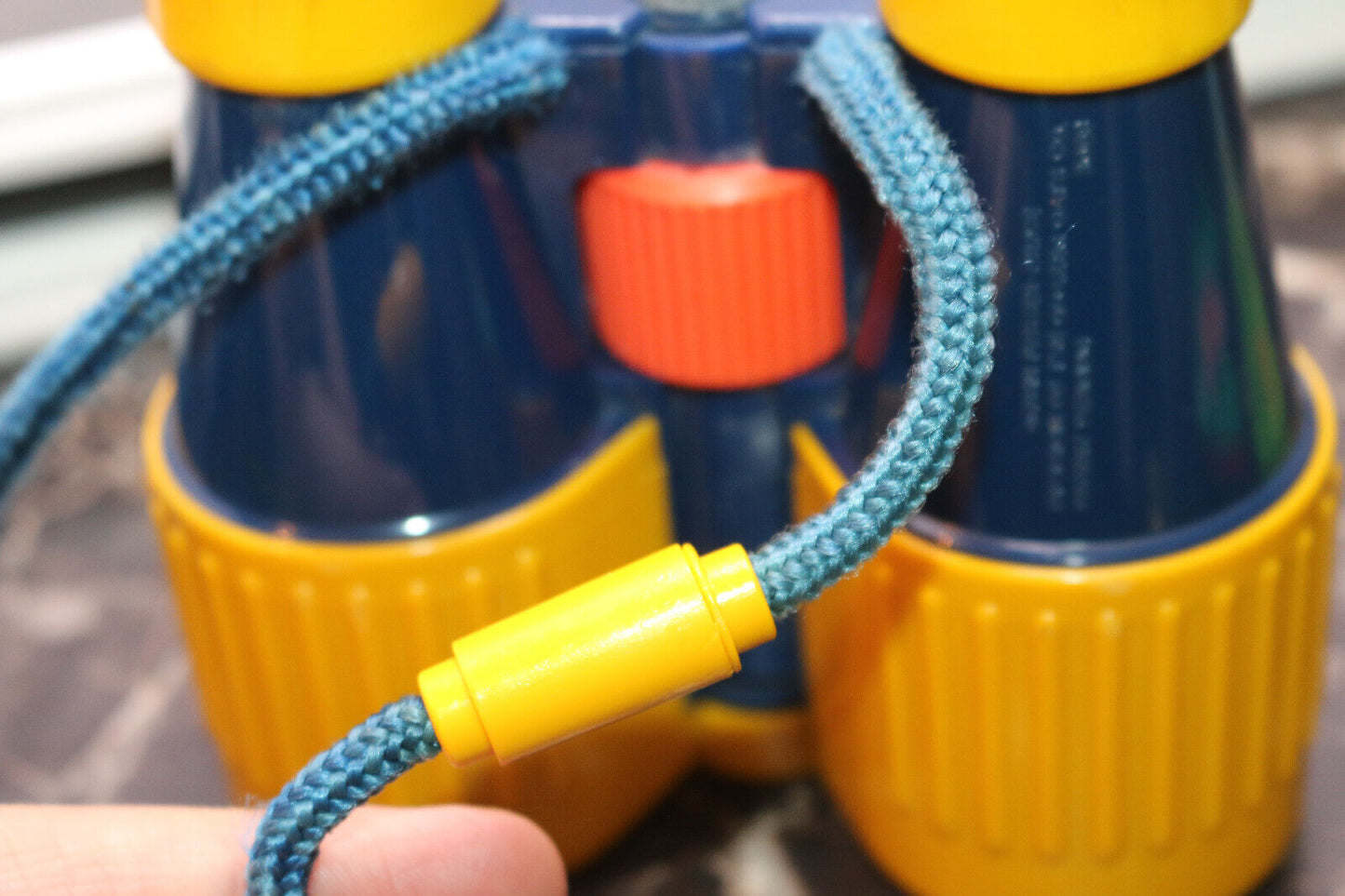 Fisher-Price Vintage 1986 Adjustable Binoculars Blue/Yellow W/Lanyard Working #2