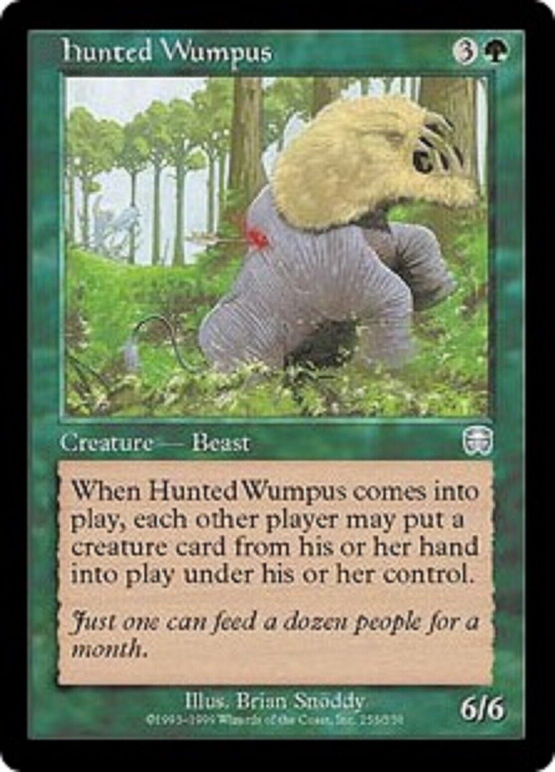 MTG MTG 1x Hunted Wumpus Mercadian Masques Card Magic The Gathering