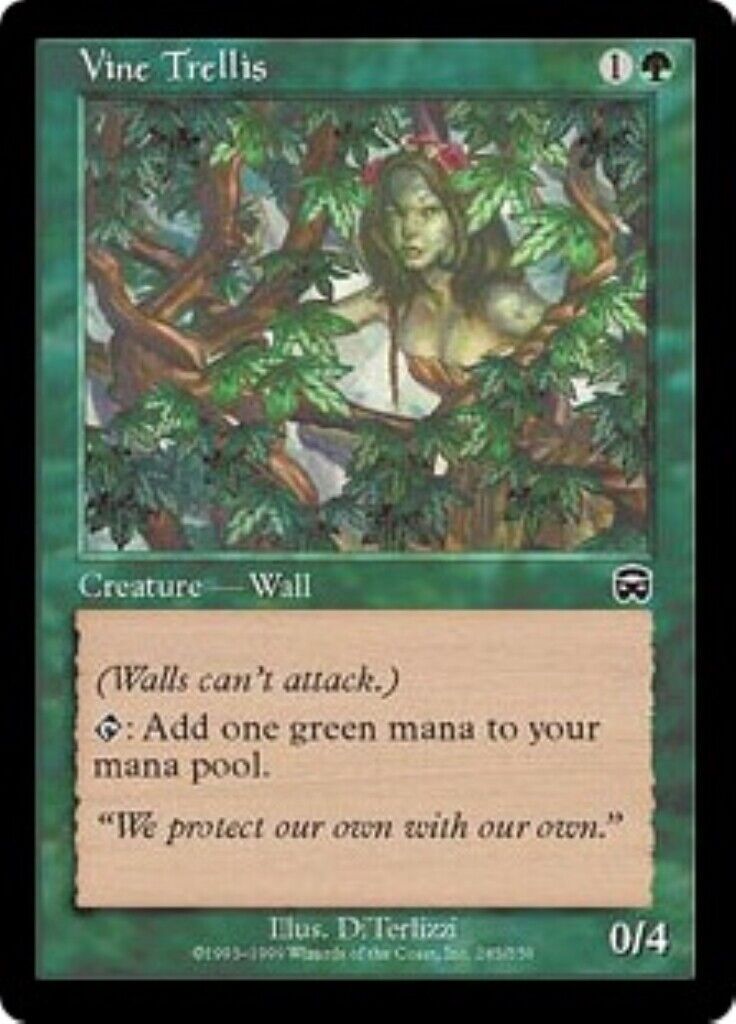 MTG MTG 1x Vine Trellis Mercadian Masques card Magic The Gathering
