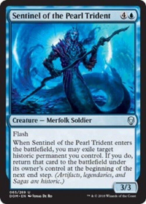 MTG 2x Sentinel of the Pearl Trident Dominaria card NM MTG Magic Paupe –  Omniphustoys