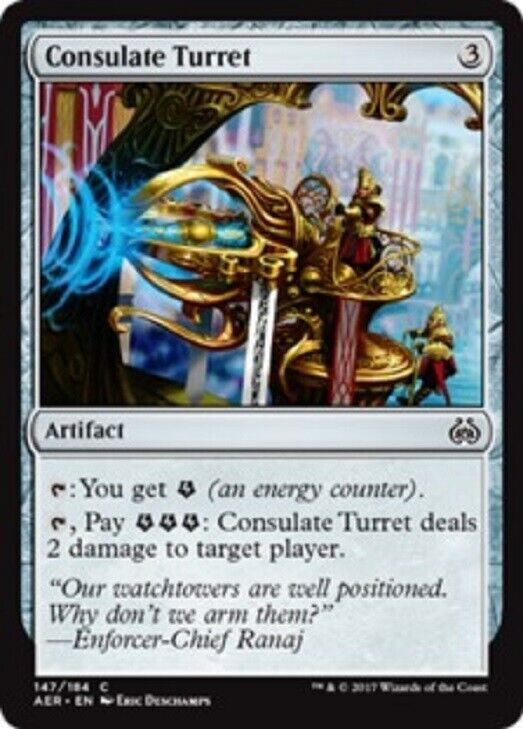 MTG Mtg x1 Consulate Turret Aether Revolt Magic the Gathering cards