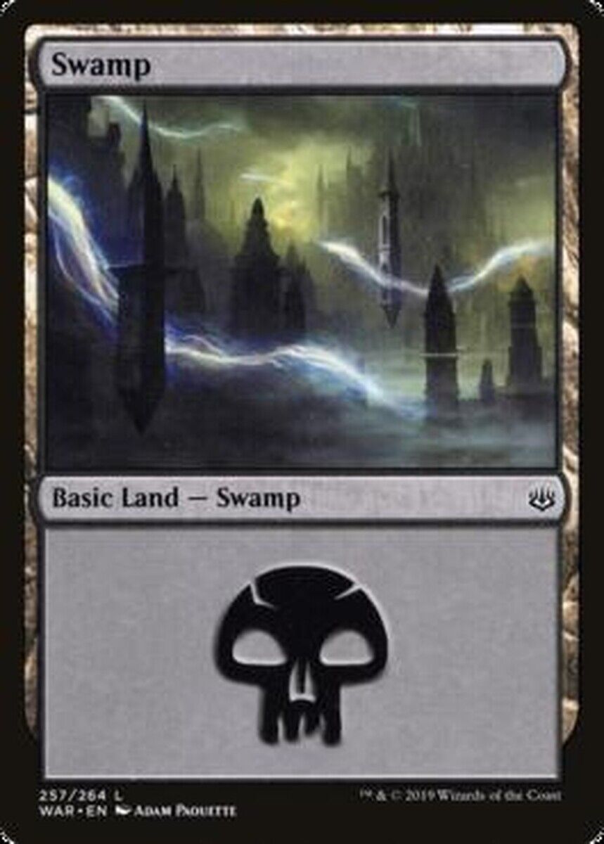 MTG MTG 4x Swamp (257) War of the Spark Cards Magic The Gathering NM