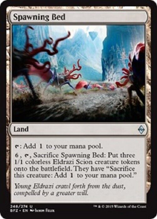 MTG MTG 1x Spawning Bed Battle for Zendikar Card Magic The Gathering