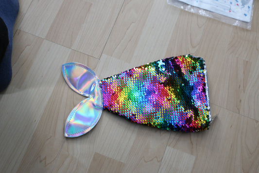 Flip Sequin Mermaid Tail Mini Purse Bag