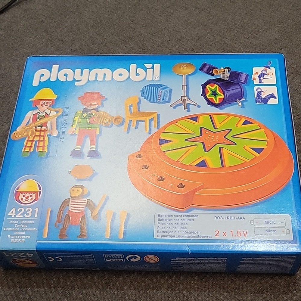 Playmobil 4231 Circus Band Carnival Figures Monkey Drums Music Toy Set New