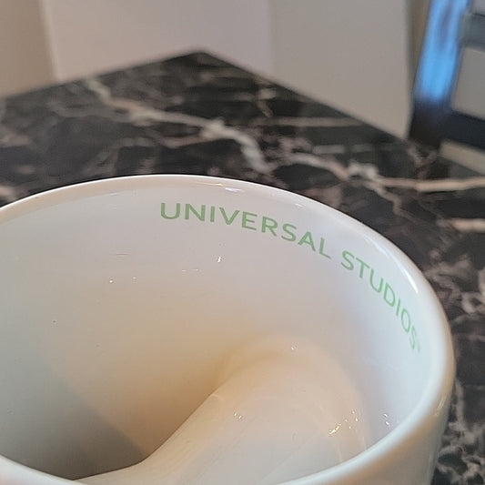 Universal Studios Exclusive The Simpsons White Ceramic Homer Mug Mmm... Carbs!