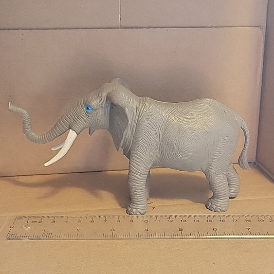 Elephant Figure Toy Plastic 7Inch Long