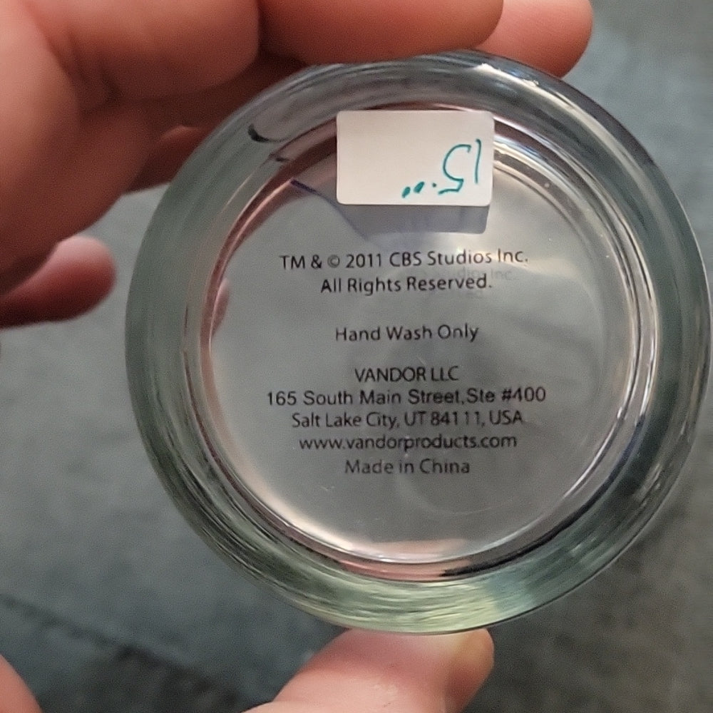 Lot Of 2 Star Trek Glasses Glass Spock Captain Kirk