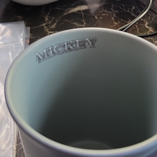 Walt Disney World Parks Mickey Mouse Emotions Grey Coffee Tea Mug Cup 12Oz