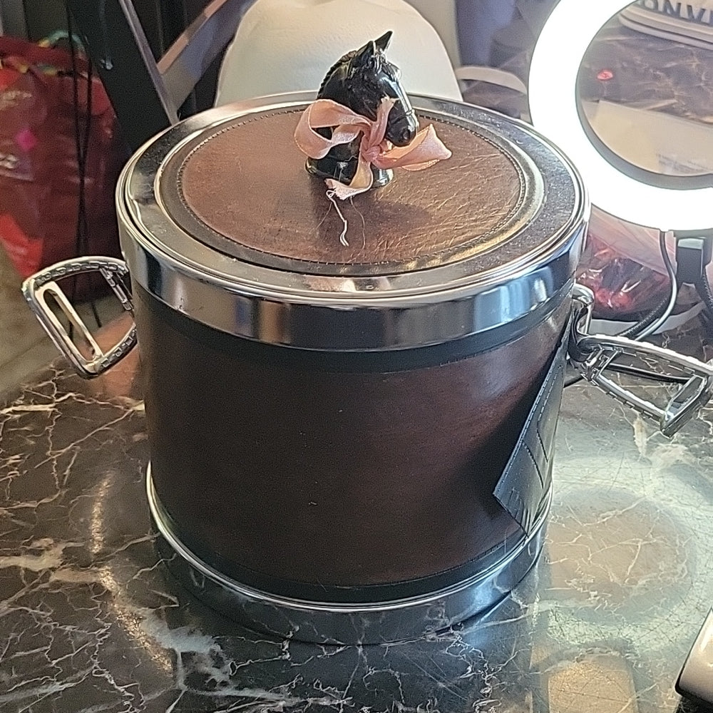 Seau À Glace En Cuir Vintage - Cuir-Étain Plastic Leather Pot Wine Cooler