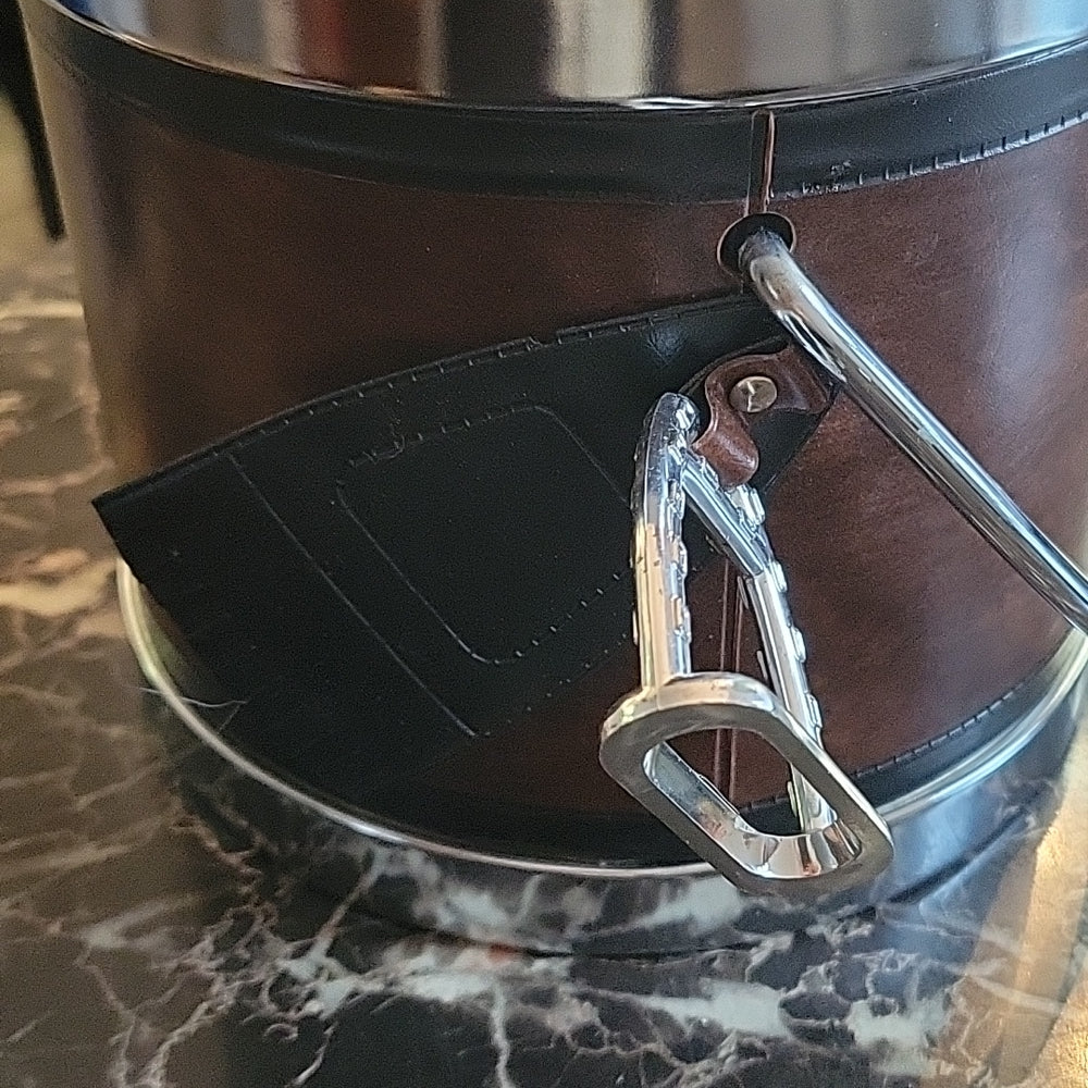 Seau À Glace En Cuir Vintage - Cuir-Étain Plastic Leather Pot Wine Cooler