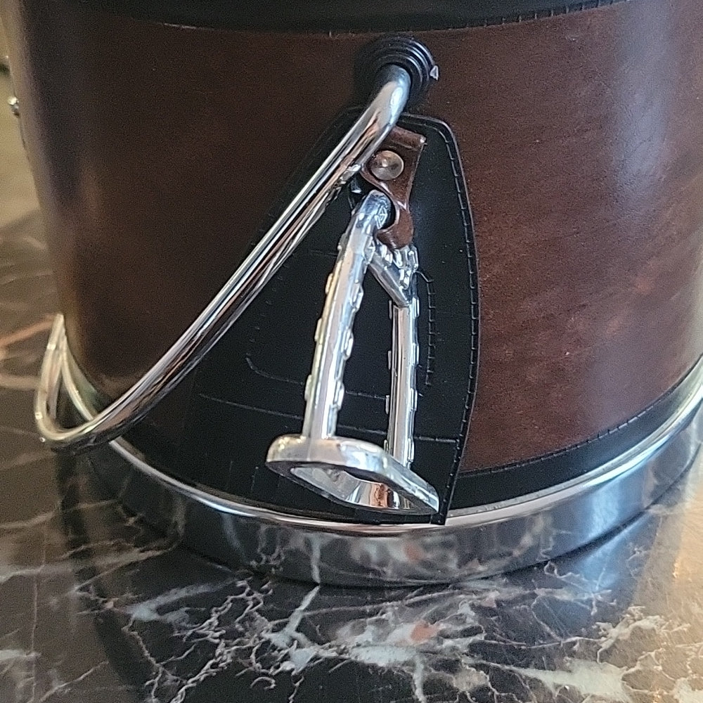 Seau À Glace En Cuir Vintage - Cuir-Étain Plastic Leather Pot Wine Cooler