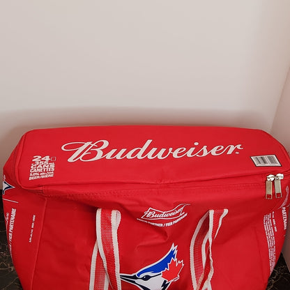 1999 Budweiser 24 Can Toronto Blue Jays Insulated Cooler Bag Carry Starps Zipper