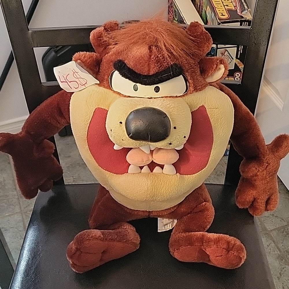 Large Taz Mania Plush Warner Bros Toy Ganz 2004 Omniphustoys