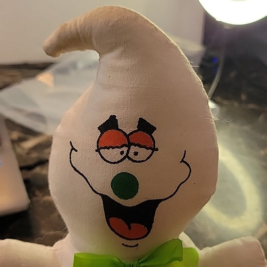 Vintage Friendly Ghost 7Inch Tall Plush Toy Very Rare Halloween Monster Cute