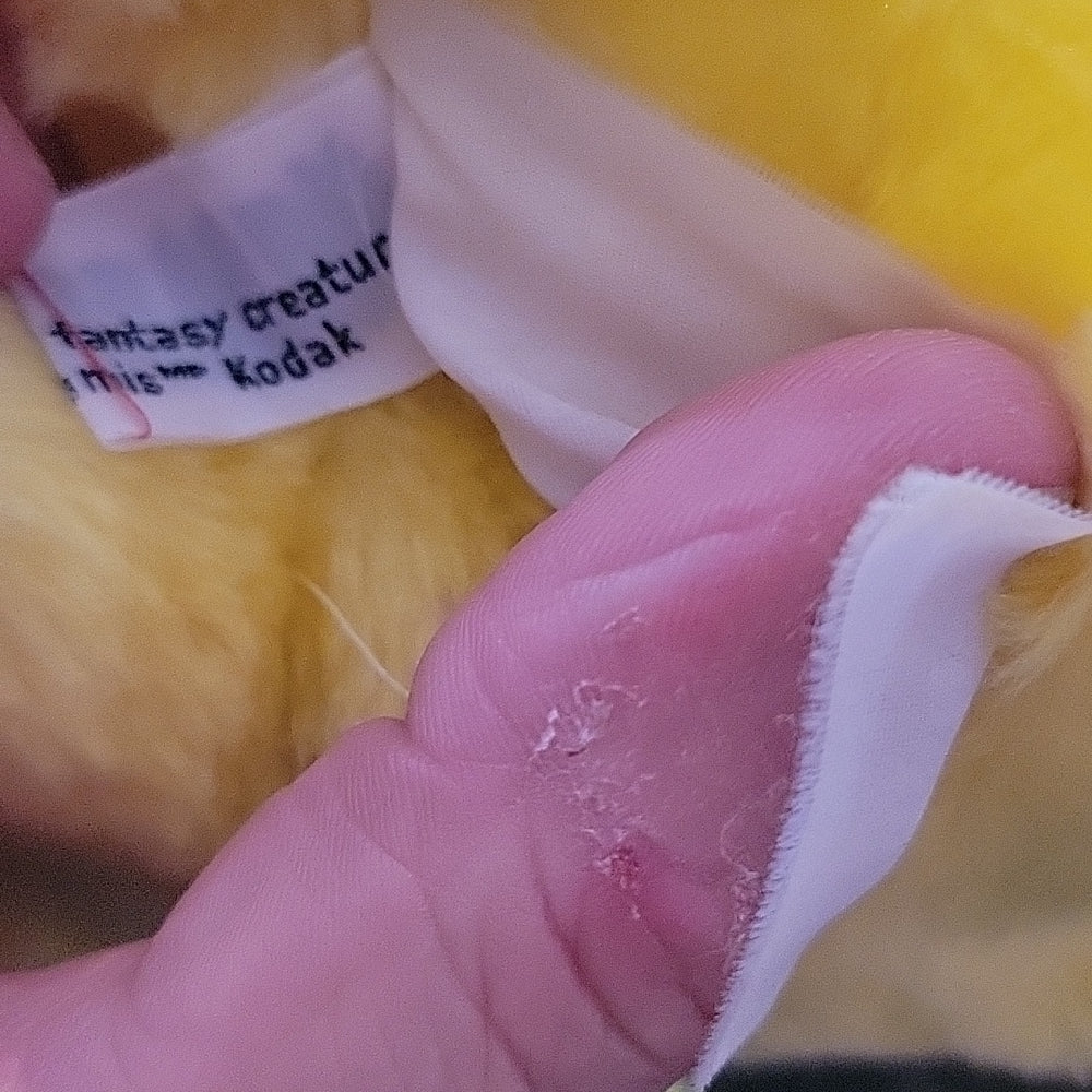 Vintage 1989 Kodak Kolorkins Shutter Yellow Plush Toy Advertisement Premium Kabb