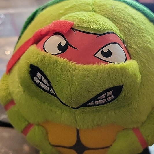 Ty Beanie Ballz Teenage Mutant Ninja Turtles Raphaël 4" Tall Plush Turtle Tmnt