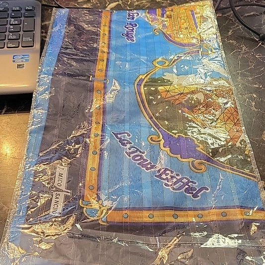 J Mico Sancho Paris France Metro Map Souvenir Eiffel Tower Moulin Rouge 30"Scarf