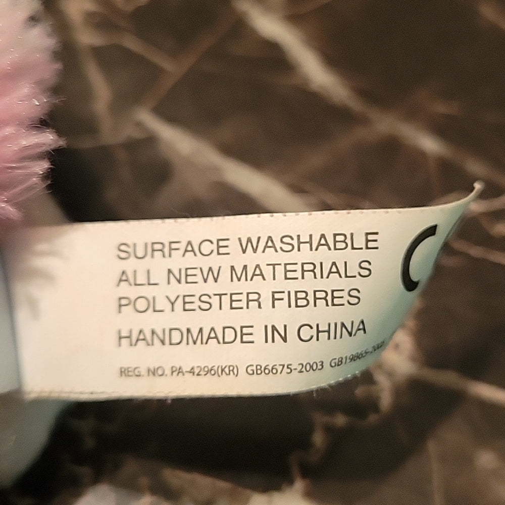 Yoohoo & Friends White Lemur Pink Heart Jewel Plush Mini Toy 3" Kiss