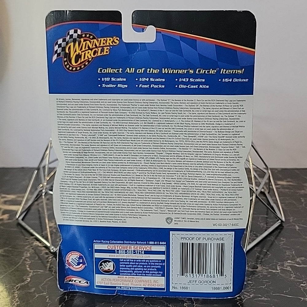 Jeff Gordon #24 Diecast Car Pepsi Winner'S Circle 2003 1:64