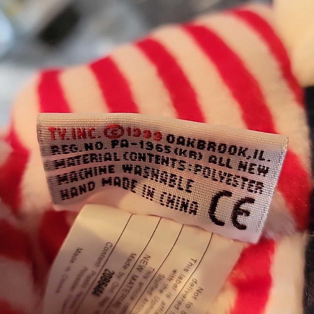 Sparkler America Bear Ty Beanie Retired Pillow Pal Plush Patriotic July 4Th New