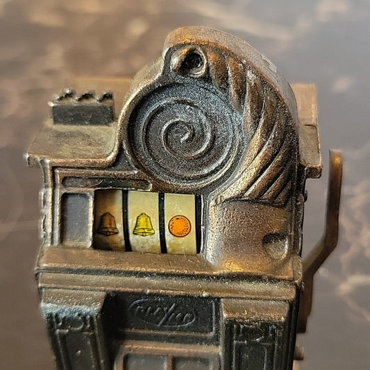 Vintage Play Me Jack Pot Machine Metal Pencil Sharpener Spain Ref 980